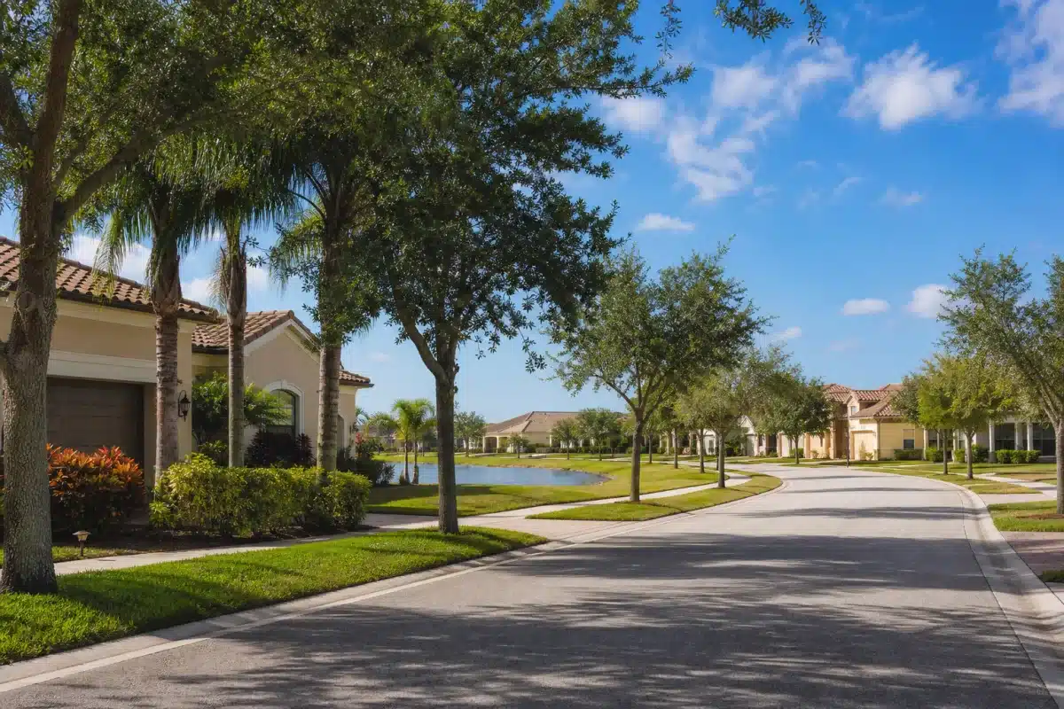 Illustrative Southwest Florida residential neighborhood